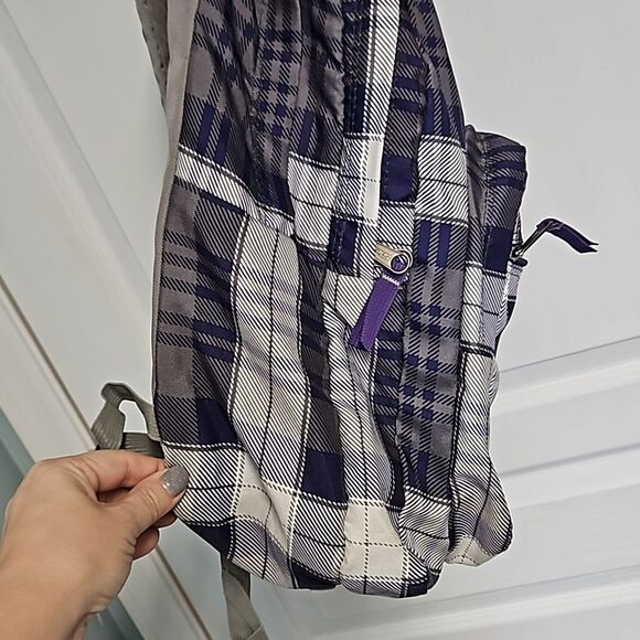TRANS by Jansport TM60 Supermax Backpack Purple Plaid Travel School main image 8